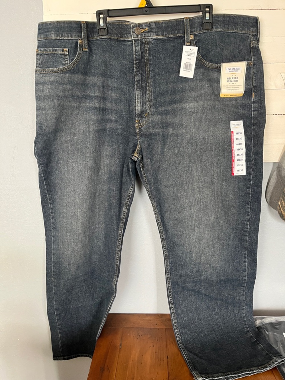 Levi's Men's Relaxed Straight Jeans - Charcoal Blue Wash 46x30